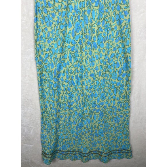 Sigrid Olse Midi Dress Womens 6 Slip 100% Rayon Sleeveless Cottagecore Deep V - Picture 10 of 13